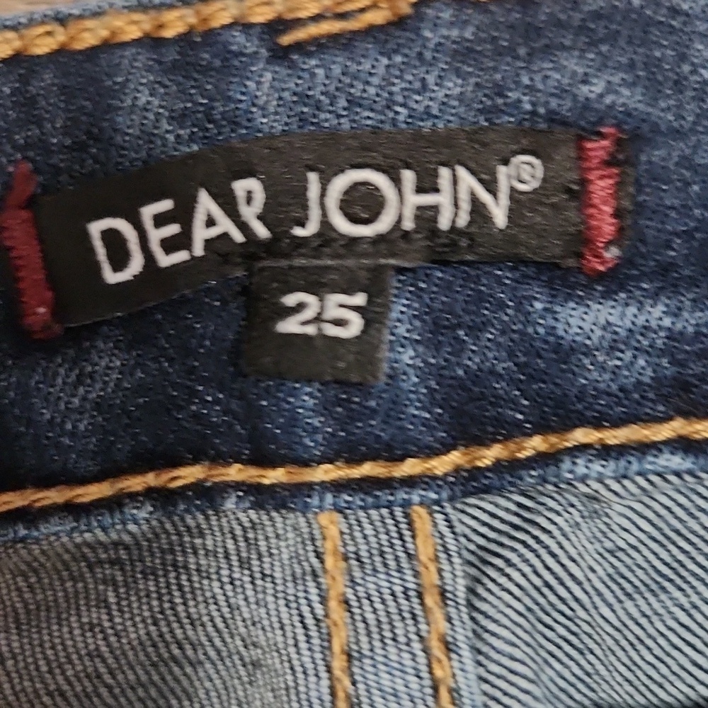 Dear John Stylish Blue Skinny Jeans Size 25 Inseam 30 - Picture 2 of 5